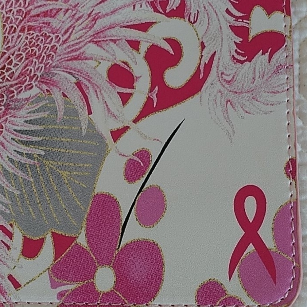 Chico's Pink & White Floral Faux Clutch/Wristlet - Picture 6 of 6